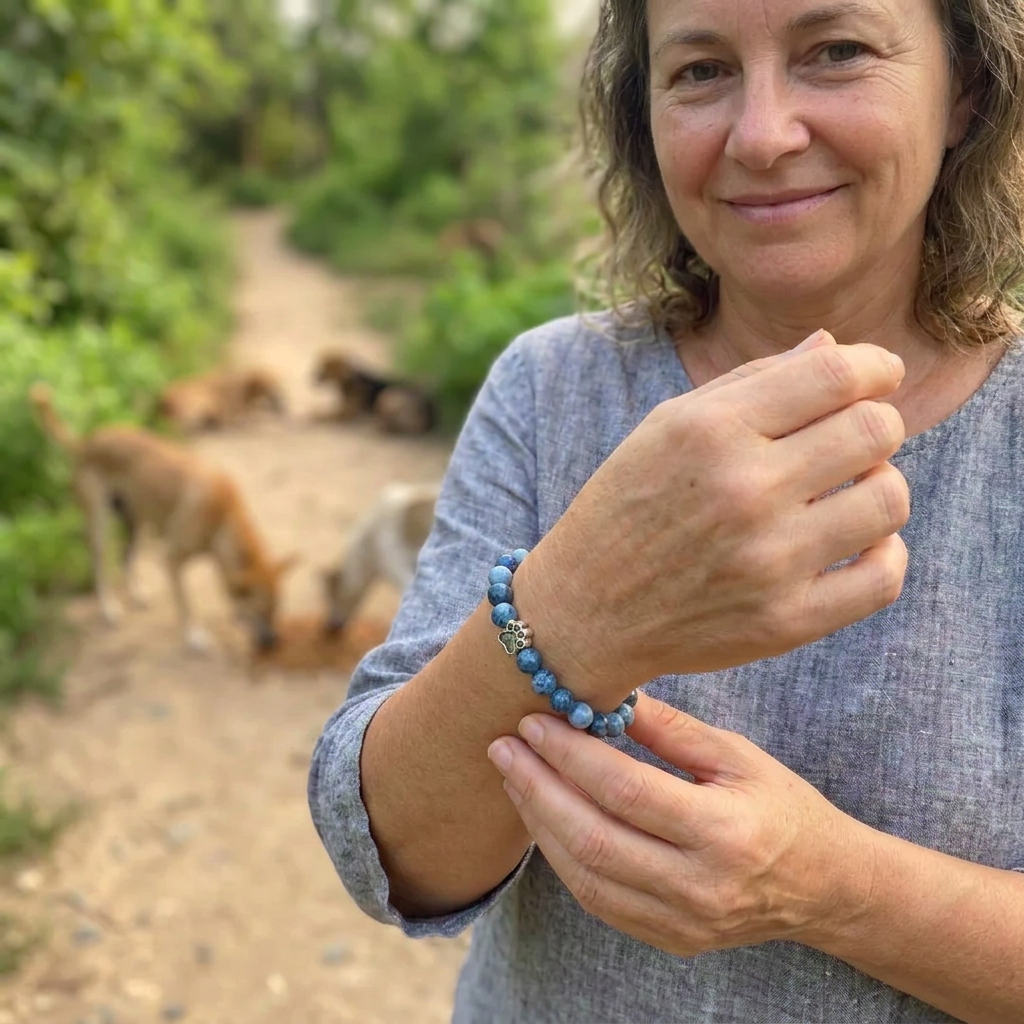 Bracelet Sans Collier - Bleu Ciel